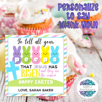 cute jesus has risten easter sunday tags for sunday school gift for kids or adults congregation friends